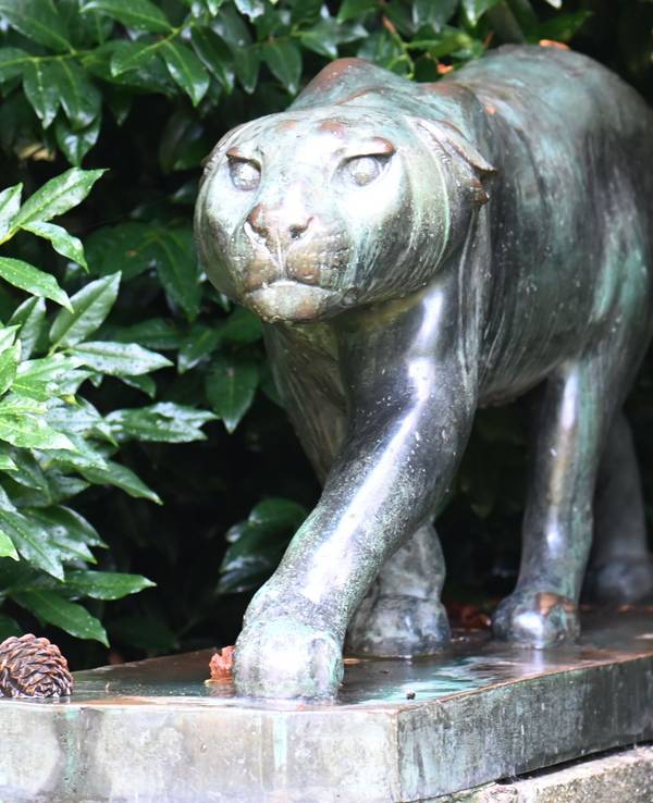 Die im Marienburger Südpark stehende Plastik „Panther“ von Fritz Behn wurde gestohlen.