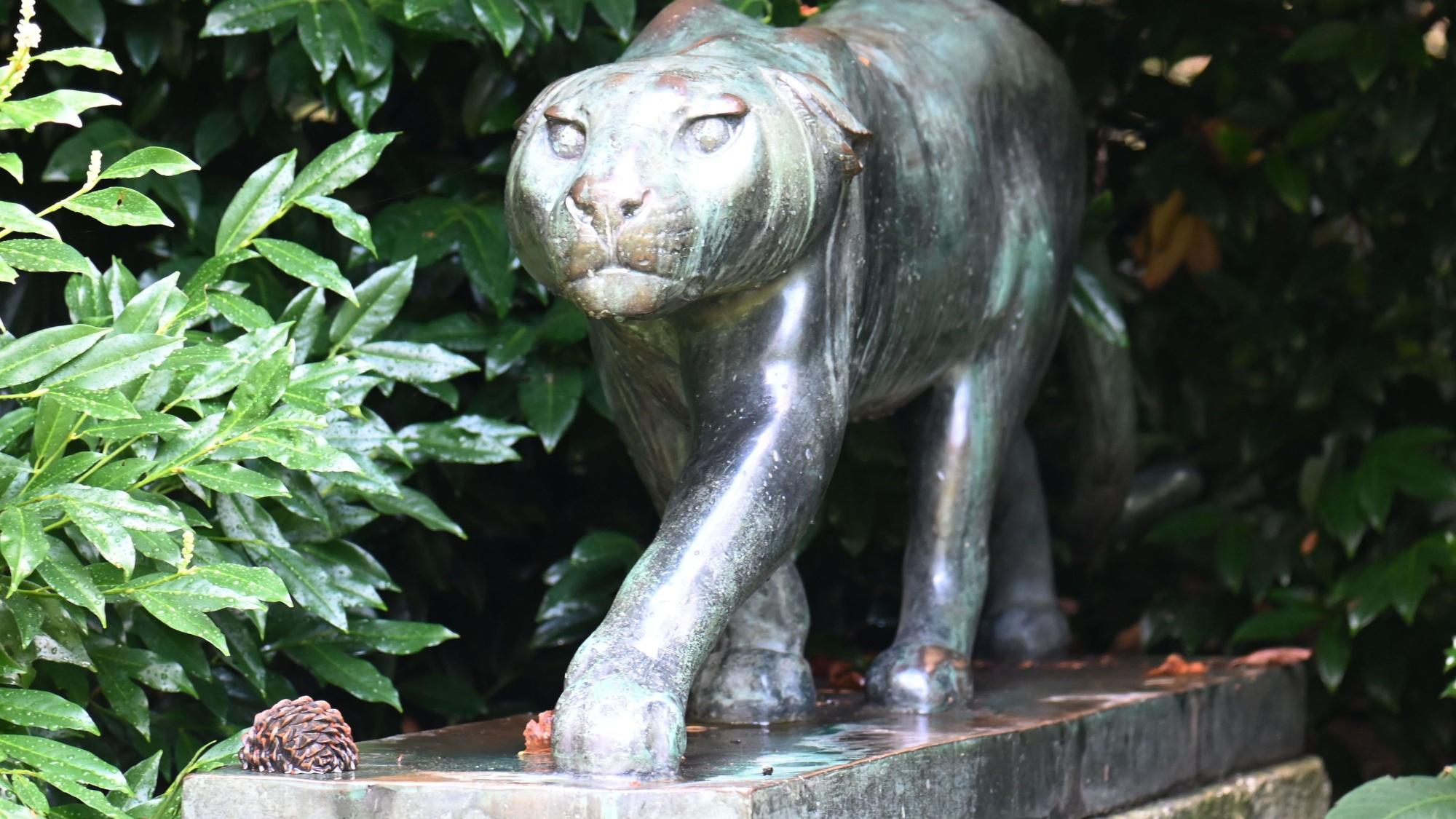 Die im Marienburger Südpark stehende Plastik „Panther“ von Fritz Behn wurde gestohlen.