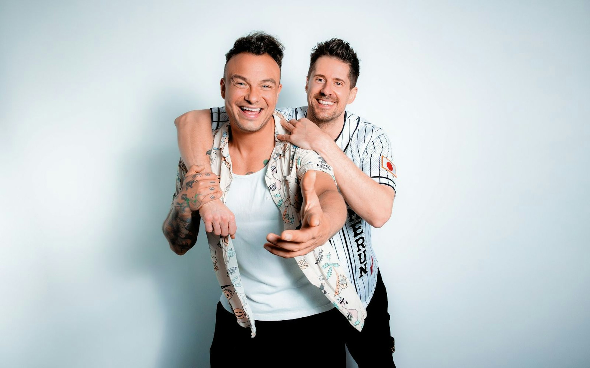 Dag-Alexis Kopplin (links) und Vincent Stein sind zusammen SDP - eines der erfolgreichsten Musikduos der jüngeren deutschen Musikgeschichte. (Bild: Arne Müseler)