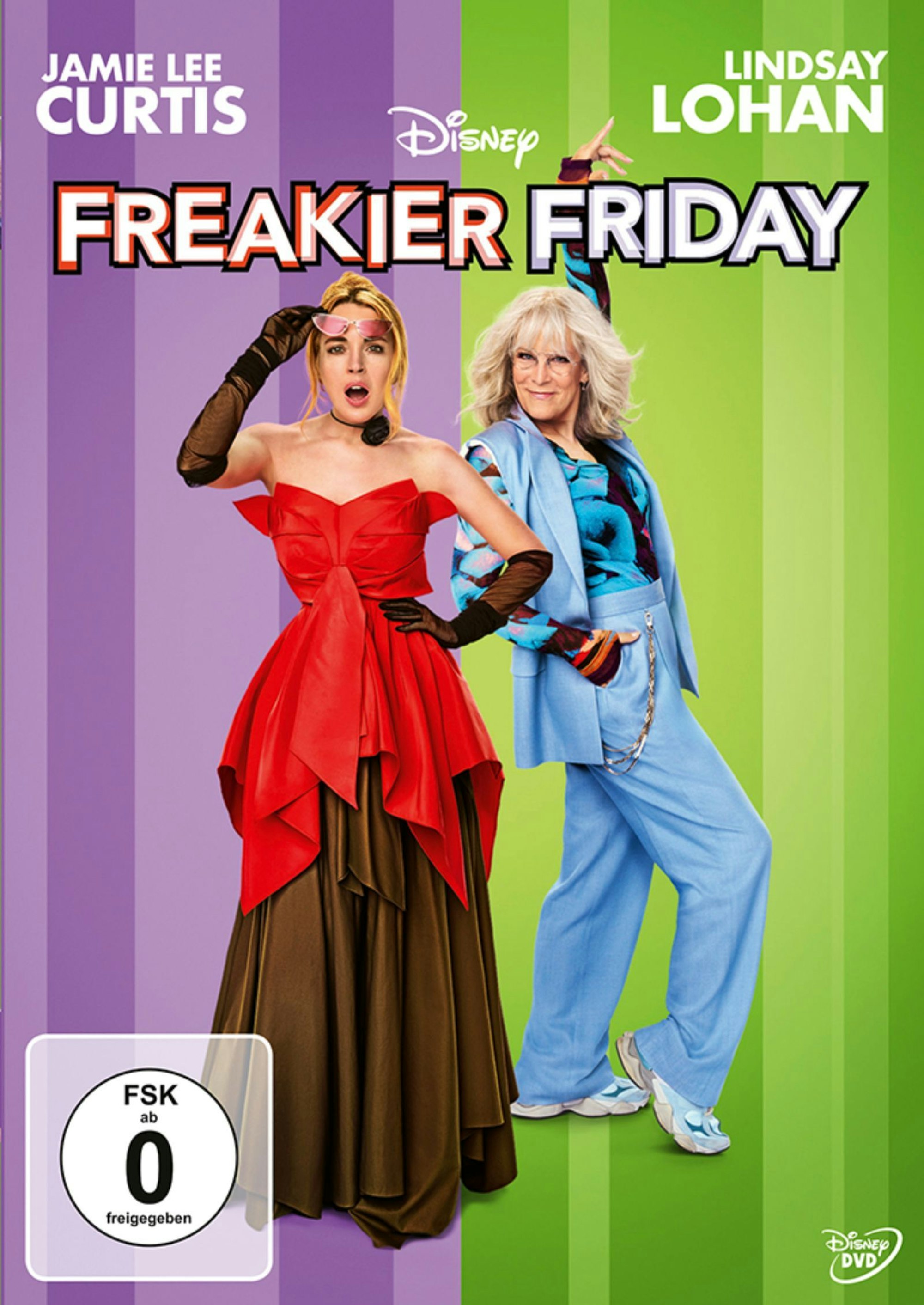 „Freakier Friday“ ist die Fortsetzung zu einer 22 Jahre alten Körpertausch-Komödie mit Lindsay Lohan und Jamie Lee Curtis. (Bild: Leonine/Disney)