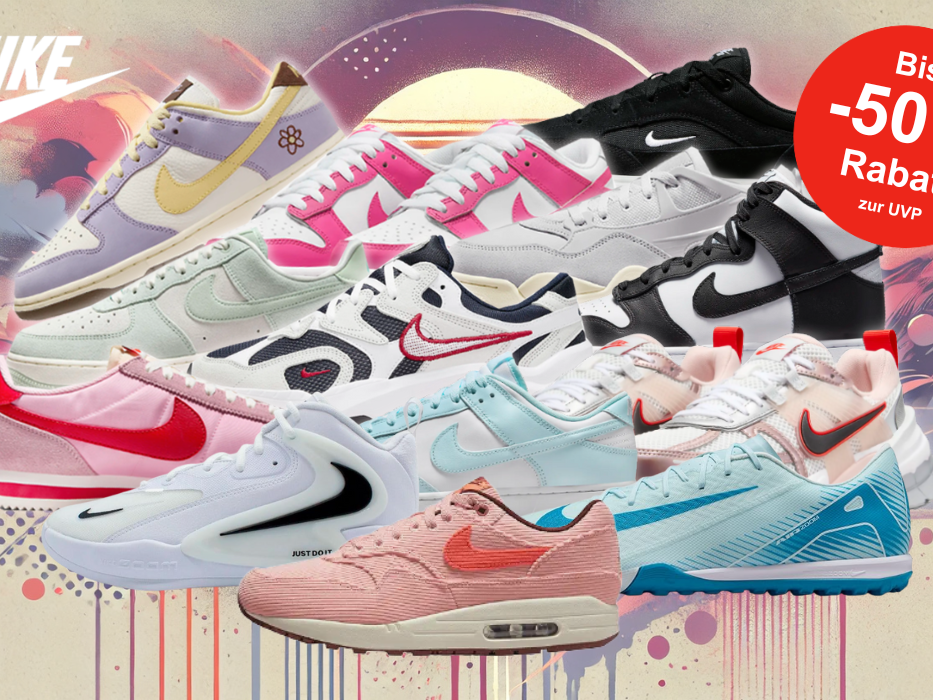 Auf dem Film sind einige Nike Modelle zu sehen, die sich aktuell im Amazon Sale befinden