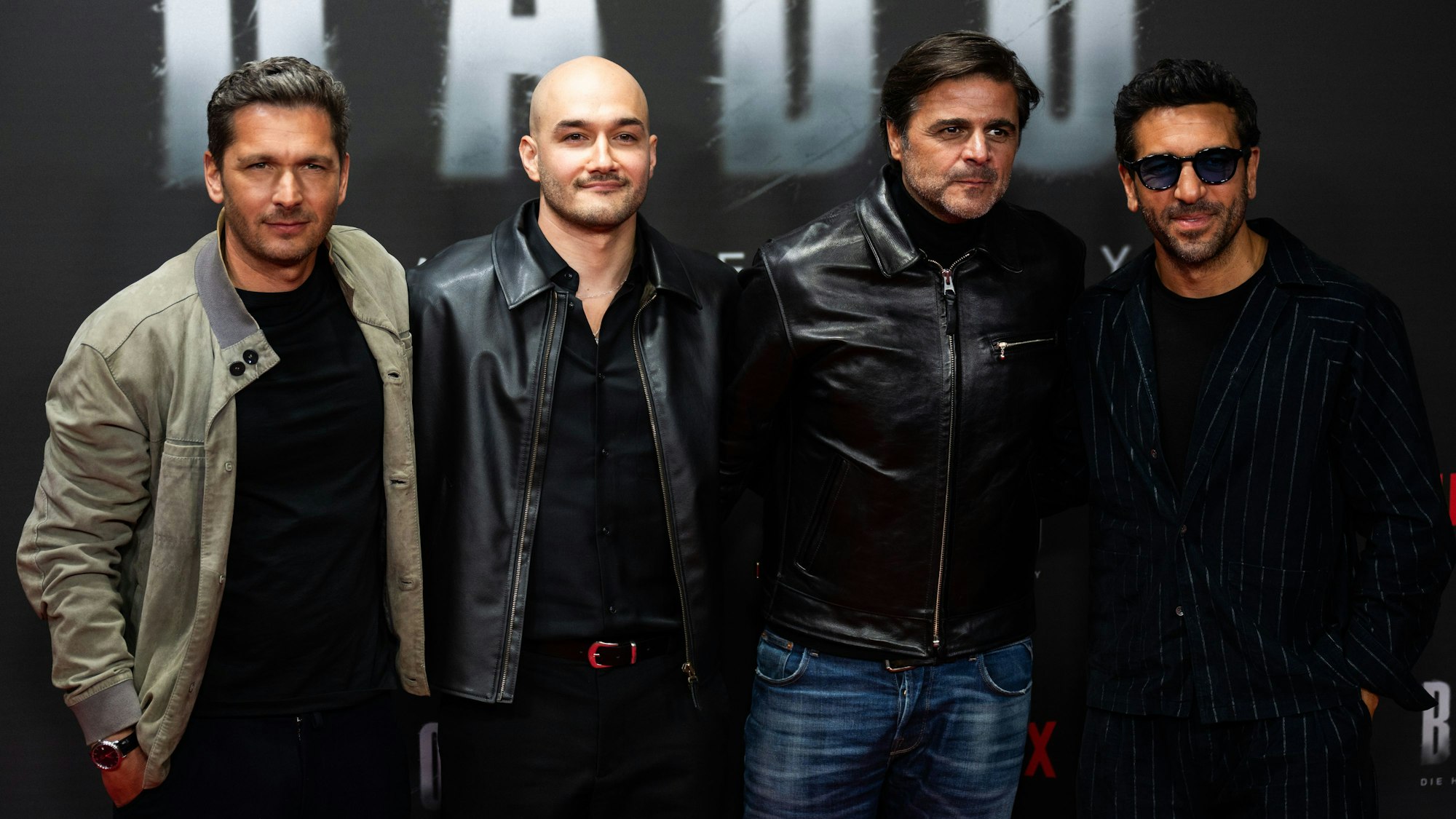 Pacco-Luca Nitsche (l-r), Sinan Sevinç, Juan Moreno und Elyas M'Barek in Berlin.