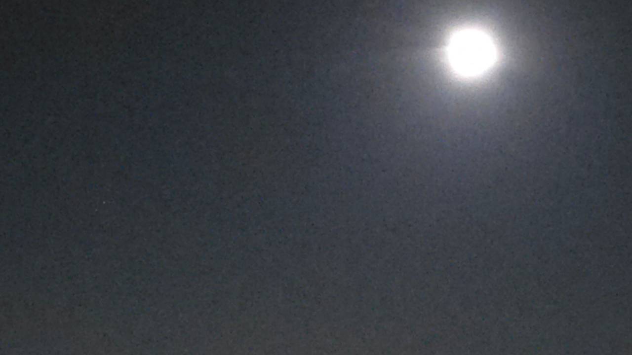 Über Köln-Sülz leuchtet der Supermond.