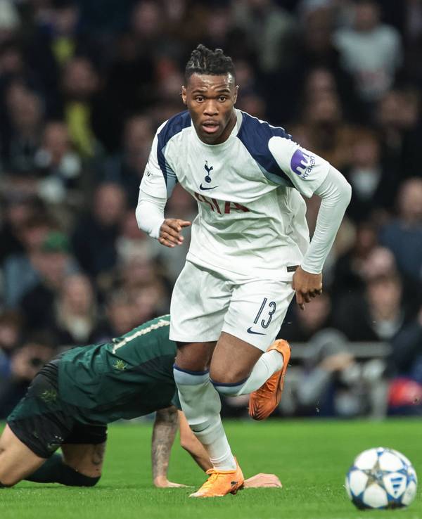 Destiny Udogie am Dienstag (4. November 2025) im Spiel der Champions League zwischen Tottenham Hotspur und dem FC Kopenhagen.