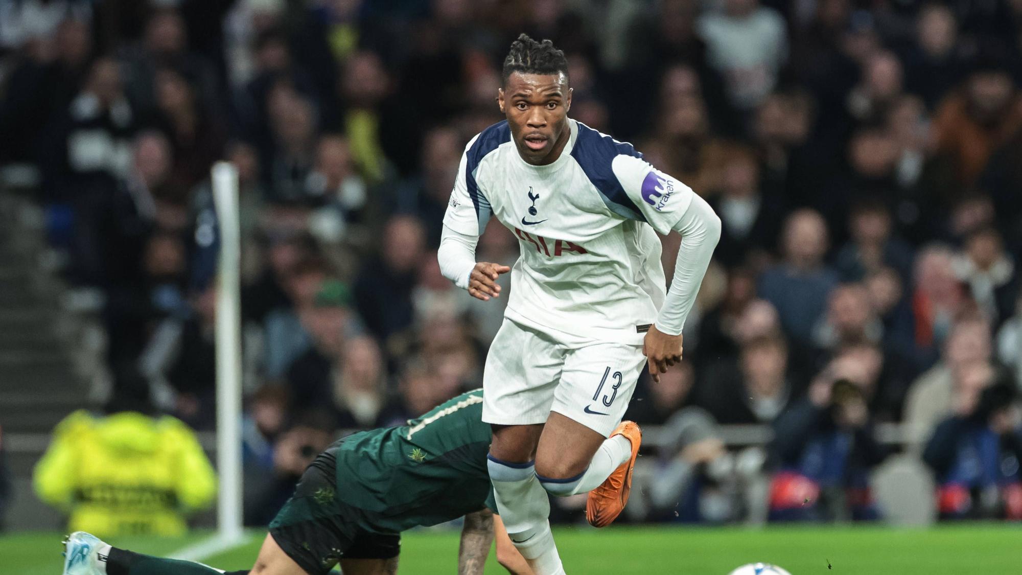Destiny Udogie am Dienstag (4. November 2025) im Spiel der Champions League zwischen Tottenham Hotspur und dem FC Kopenhagen.