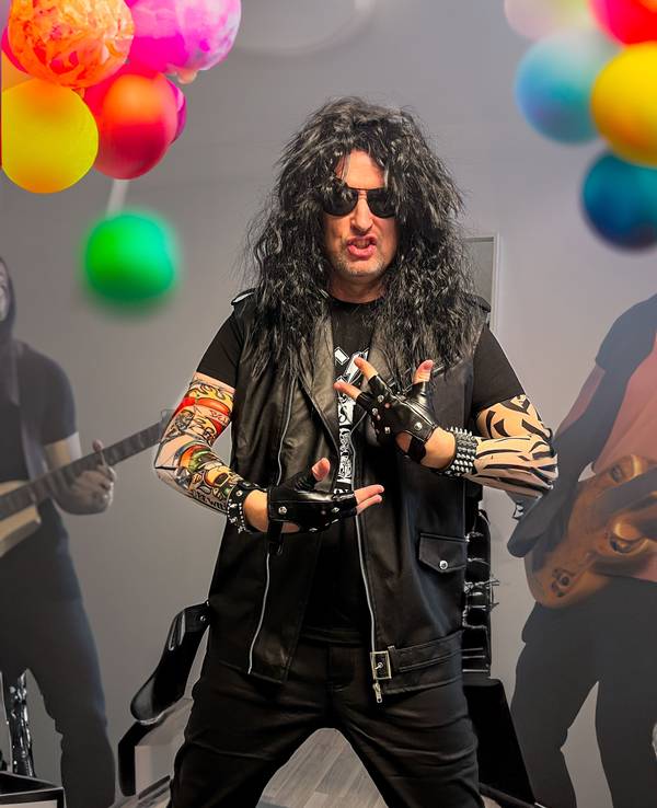 Olli Briesch als Rocker verkleidet.
