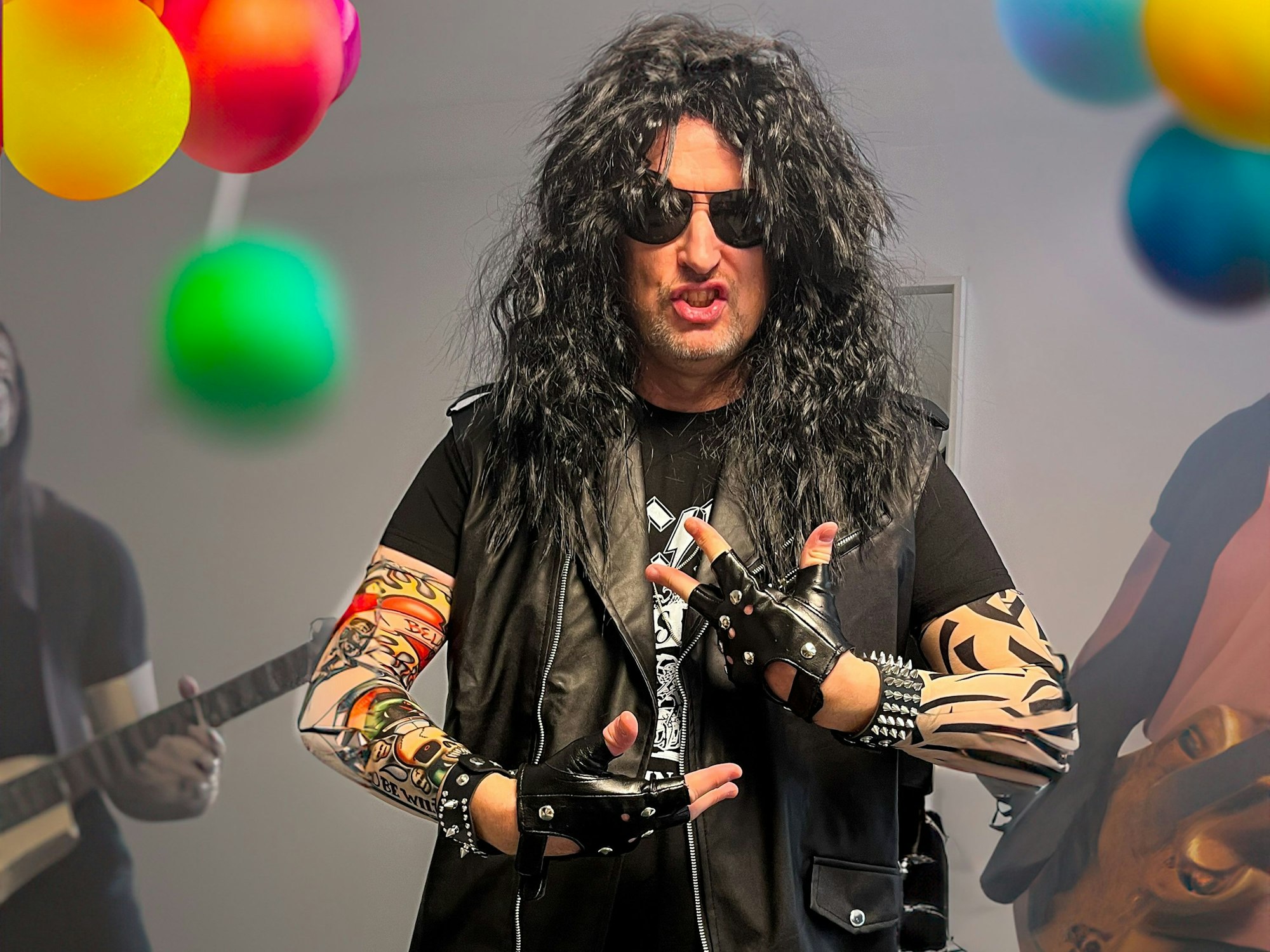 Olli Briesch als Rocker verkleidet.