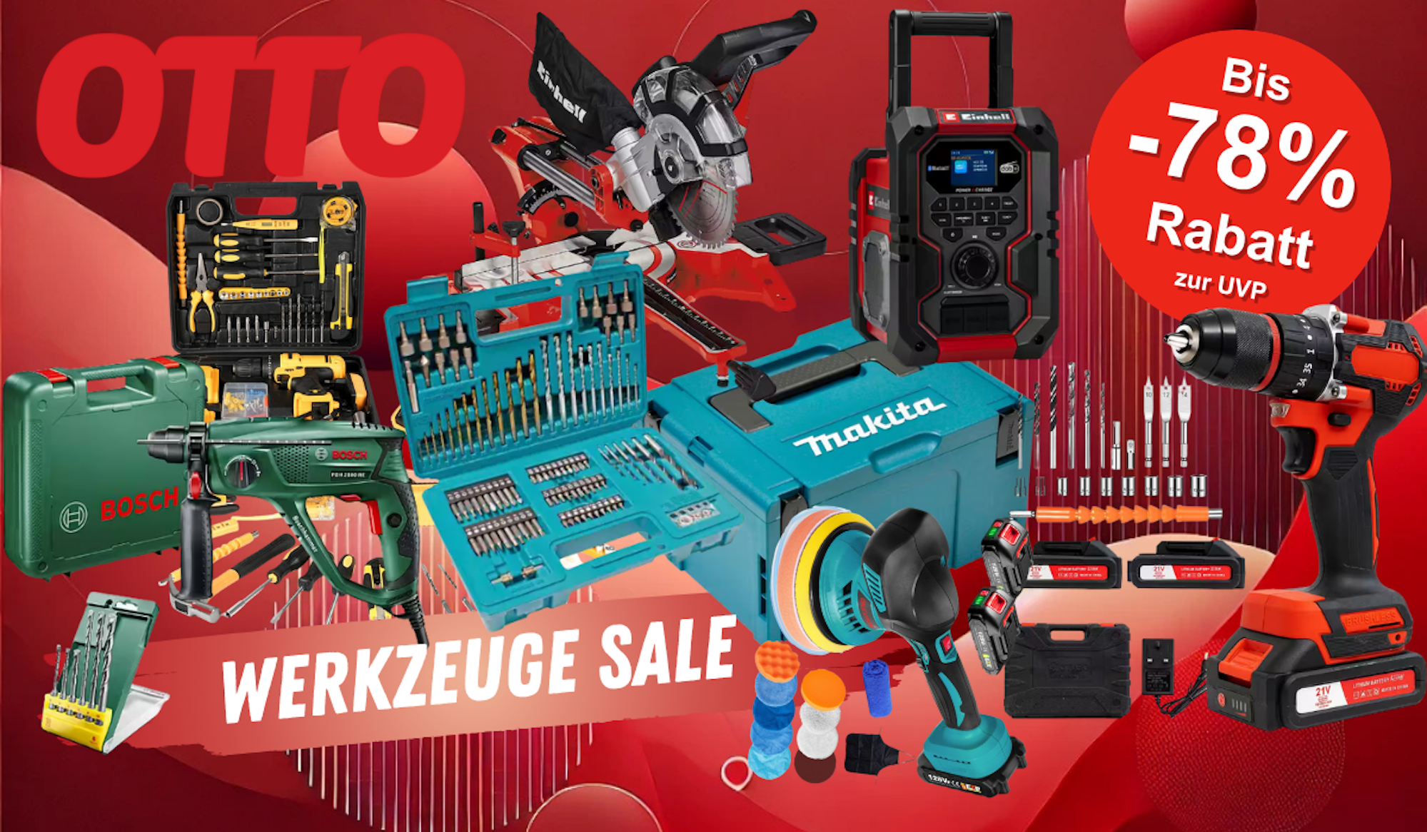 Elektrowerkzeug von Makita, Einhell, Bosch und mehr.