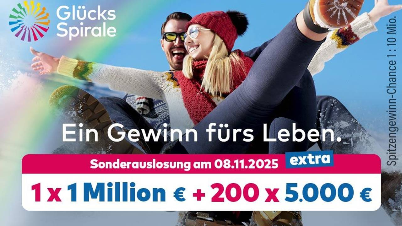 GlücksSpirale Sonderauslosung am 8. November 2025