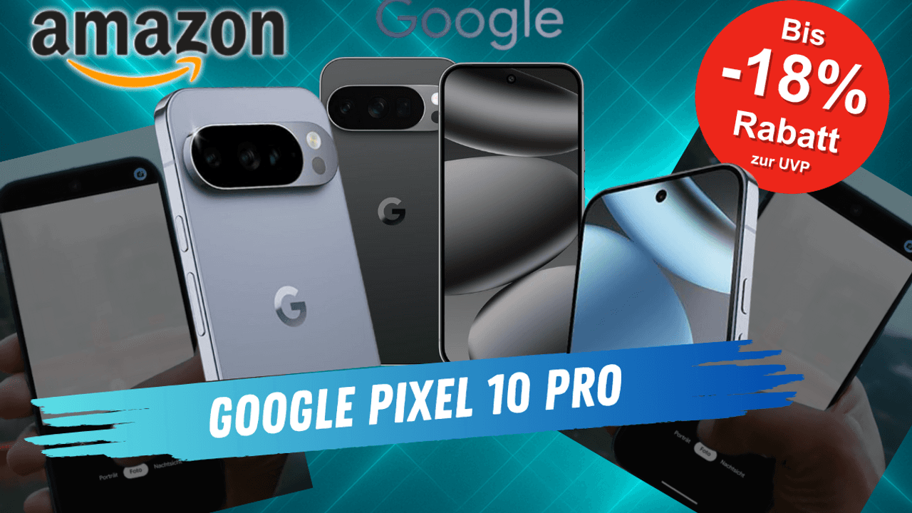 Google Pixel 10 Pro in mehreren Farb-Varianten.