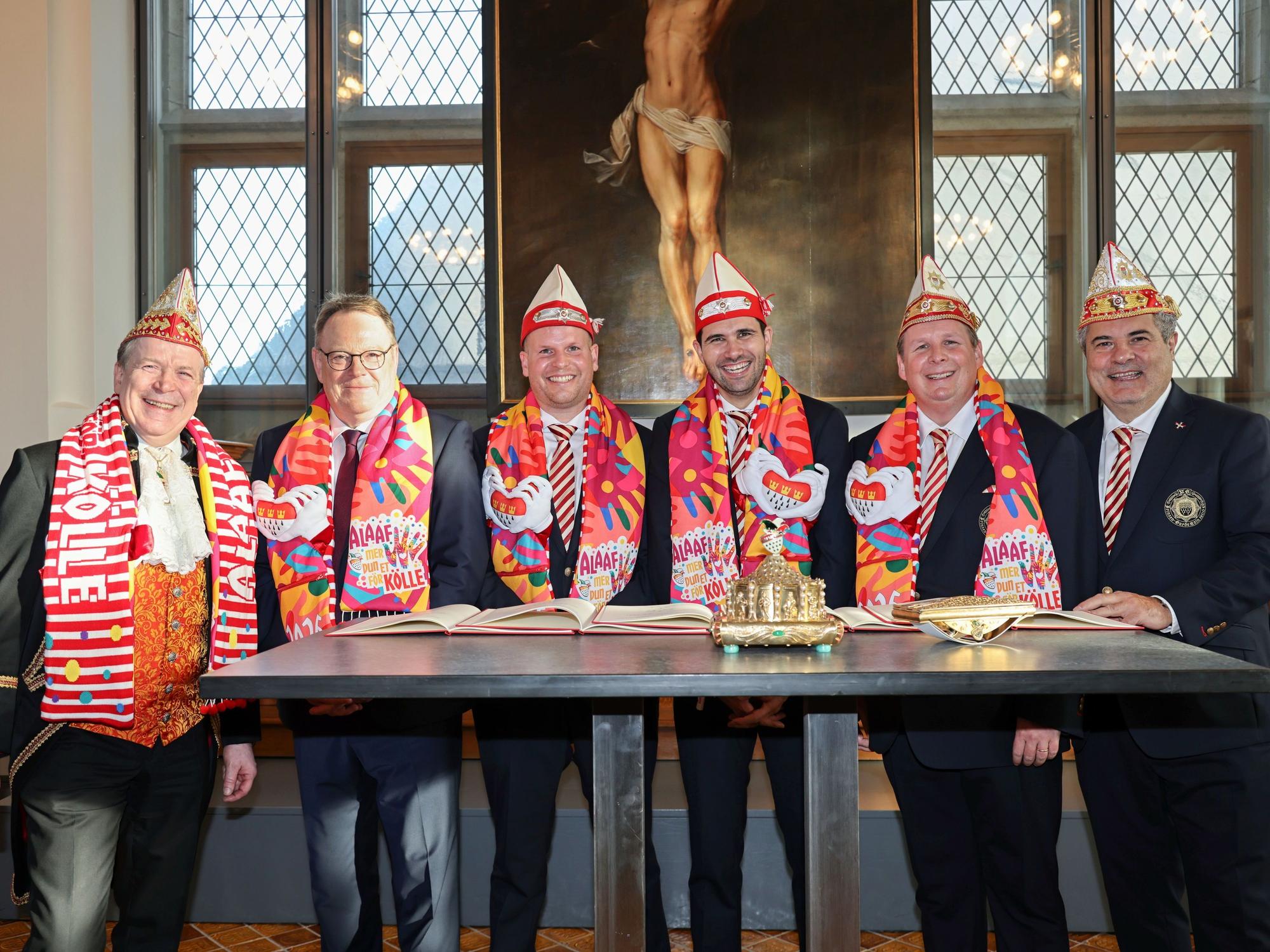 Das Dreigestirn im Kölner Rathaus.