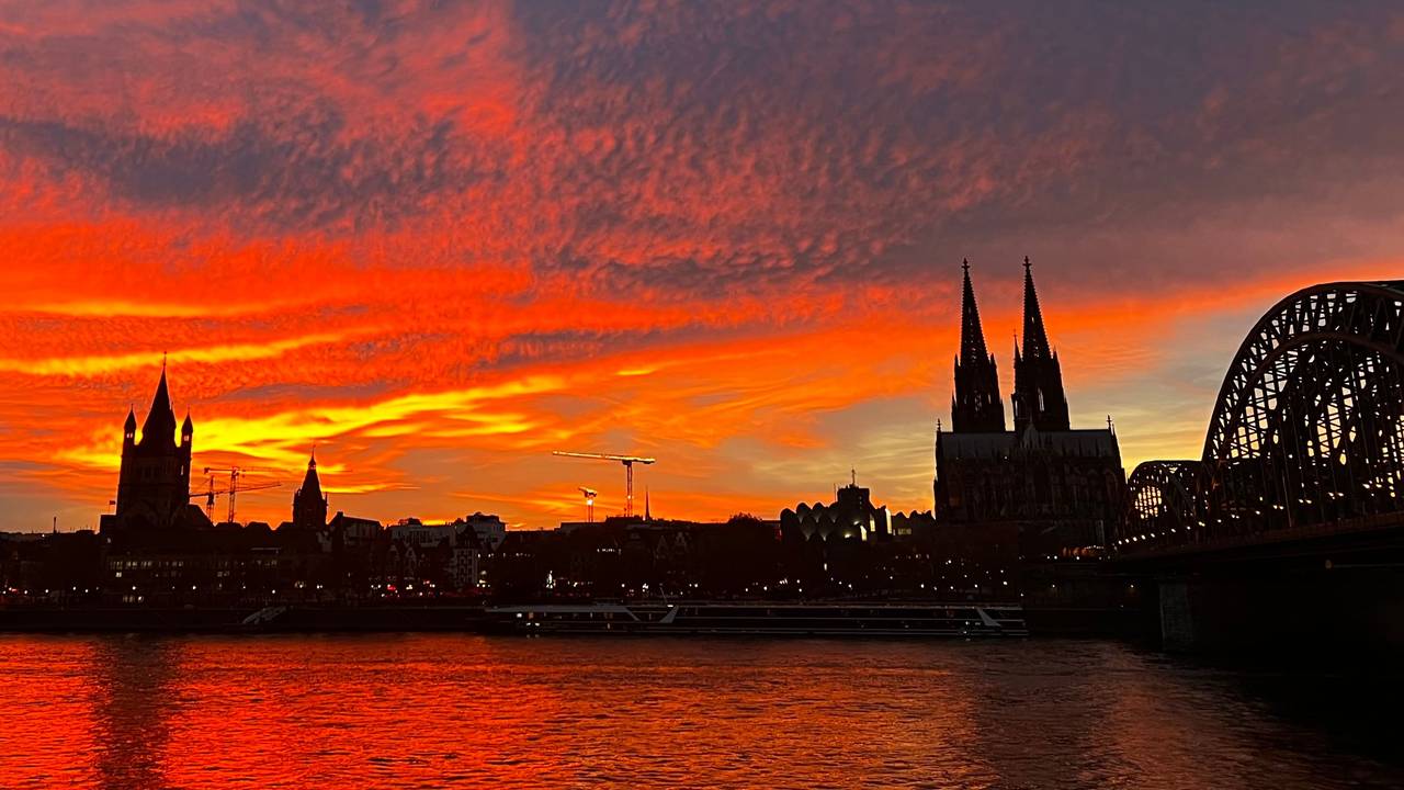 Das Kölner Rheinpanorama.