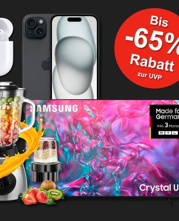 OTTO Topseller wie Ninja Airfryer, Apple iPhone 15, Samsung LED TV und mehr im OTTO Sale