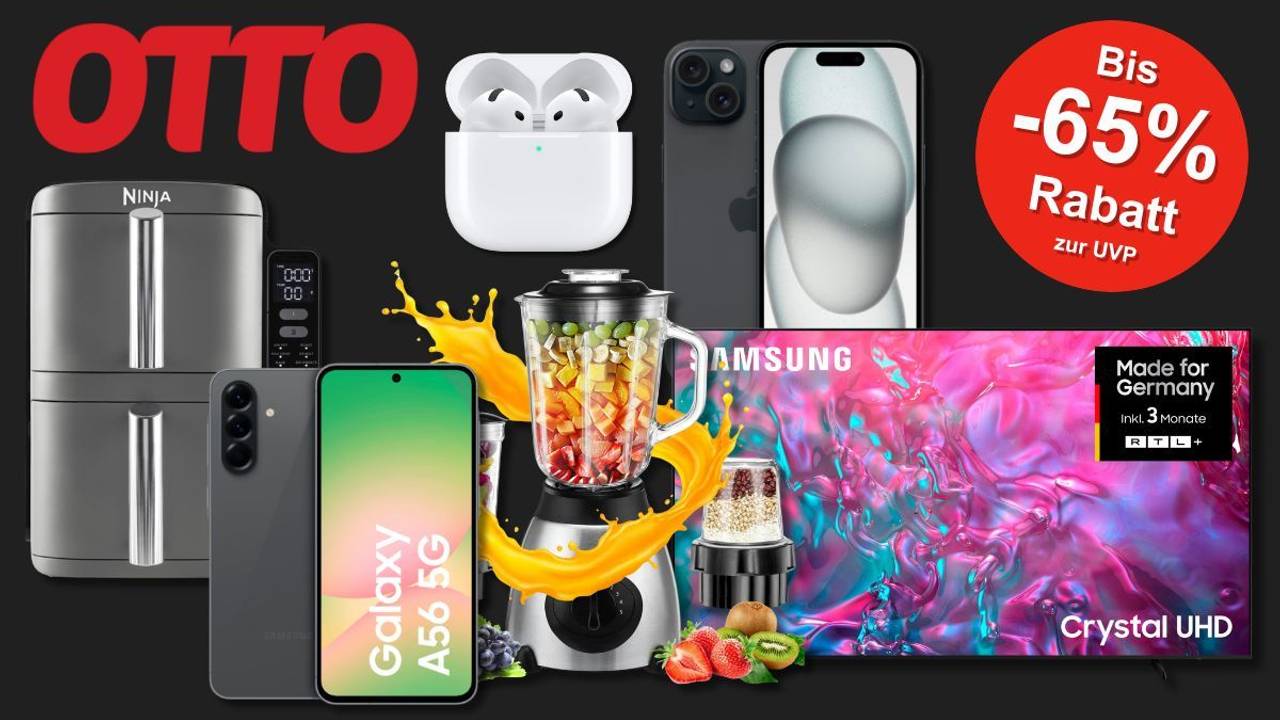 OTTO Topseller wie Ninja Airfryer, Apple iPhone 15, Samsung LED TV und mehr im OTTO Sale