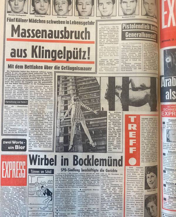 Alte Zeitungsseite des EXPRESS aus dem Jahr 1968