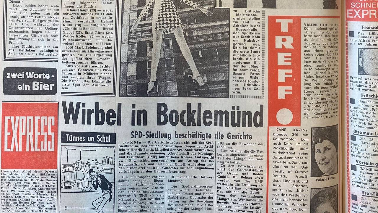 Alte Zeitungsseite des EXPRESS aus dem Jahr 1968