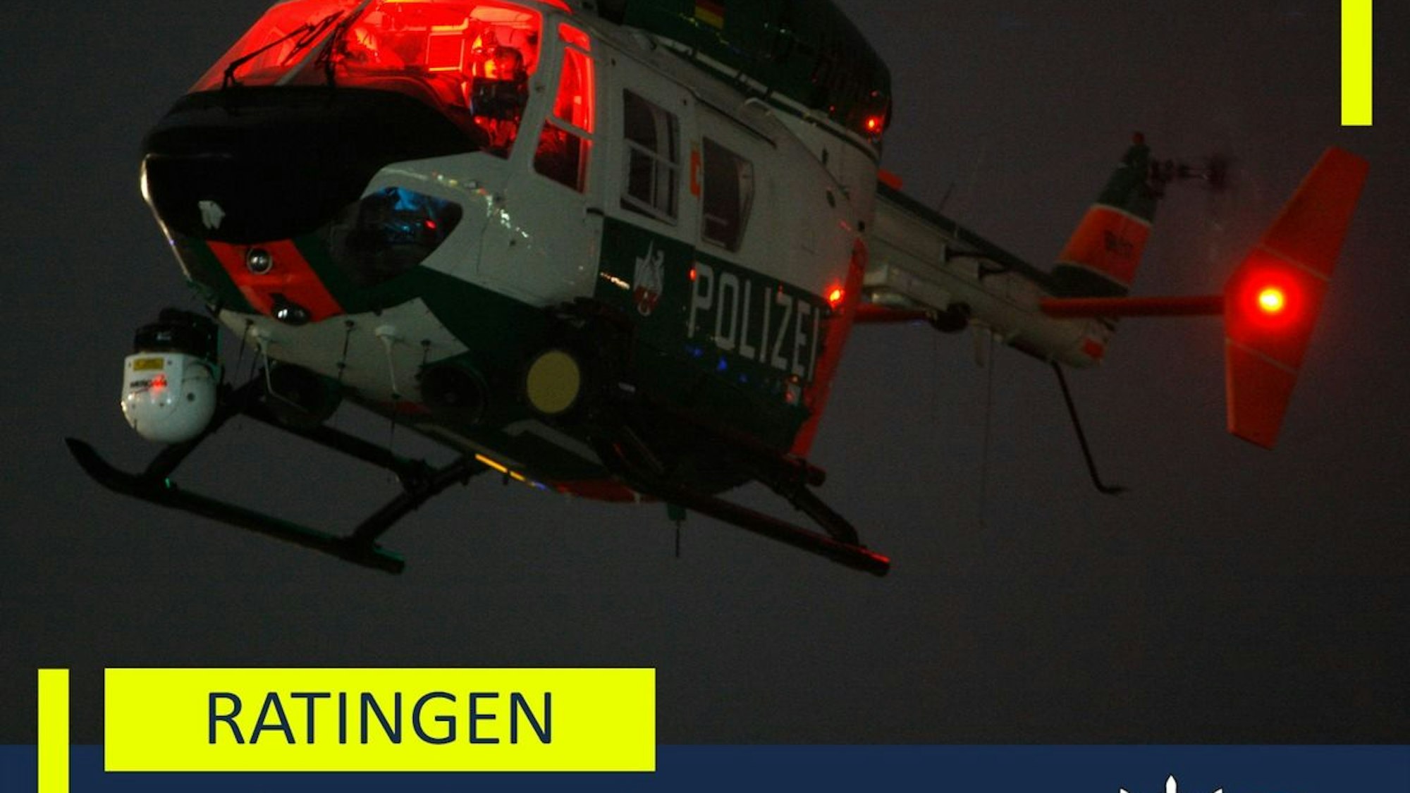 Polizeihubschrauber im Einsatz nach Einbruchserie in Hösel.