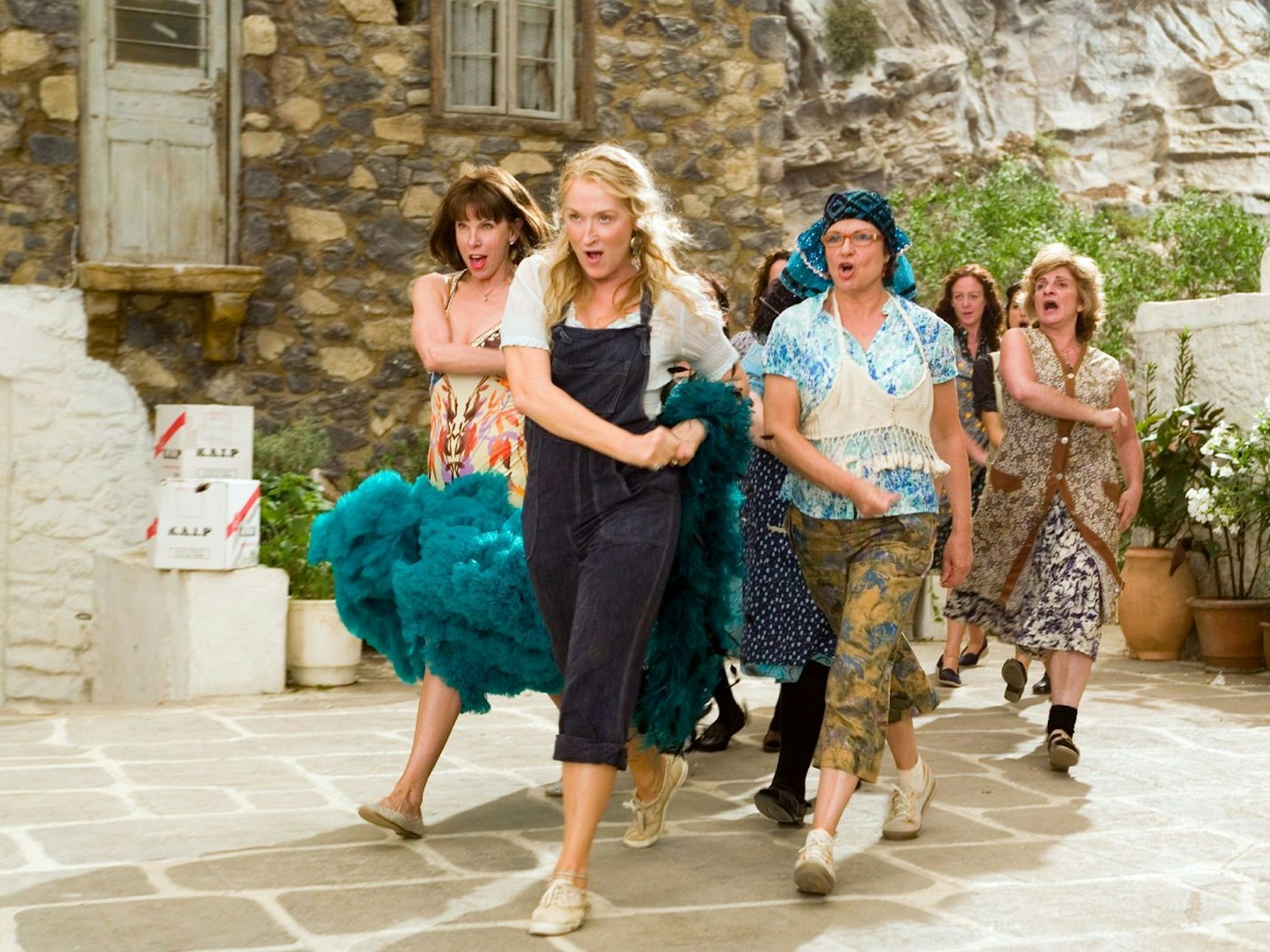 In den USA hatten ABBA nie den ganz großen Erfolg. Mit der Hollywood-Verfilmung ihres „Mamma Mia!“-Musicals (Bild) 2008 gewannen die Hits der Schweden aber auch dort an Popularität. (Bild: Peter Mountain / Universal Studios)