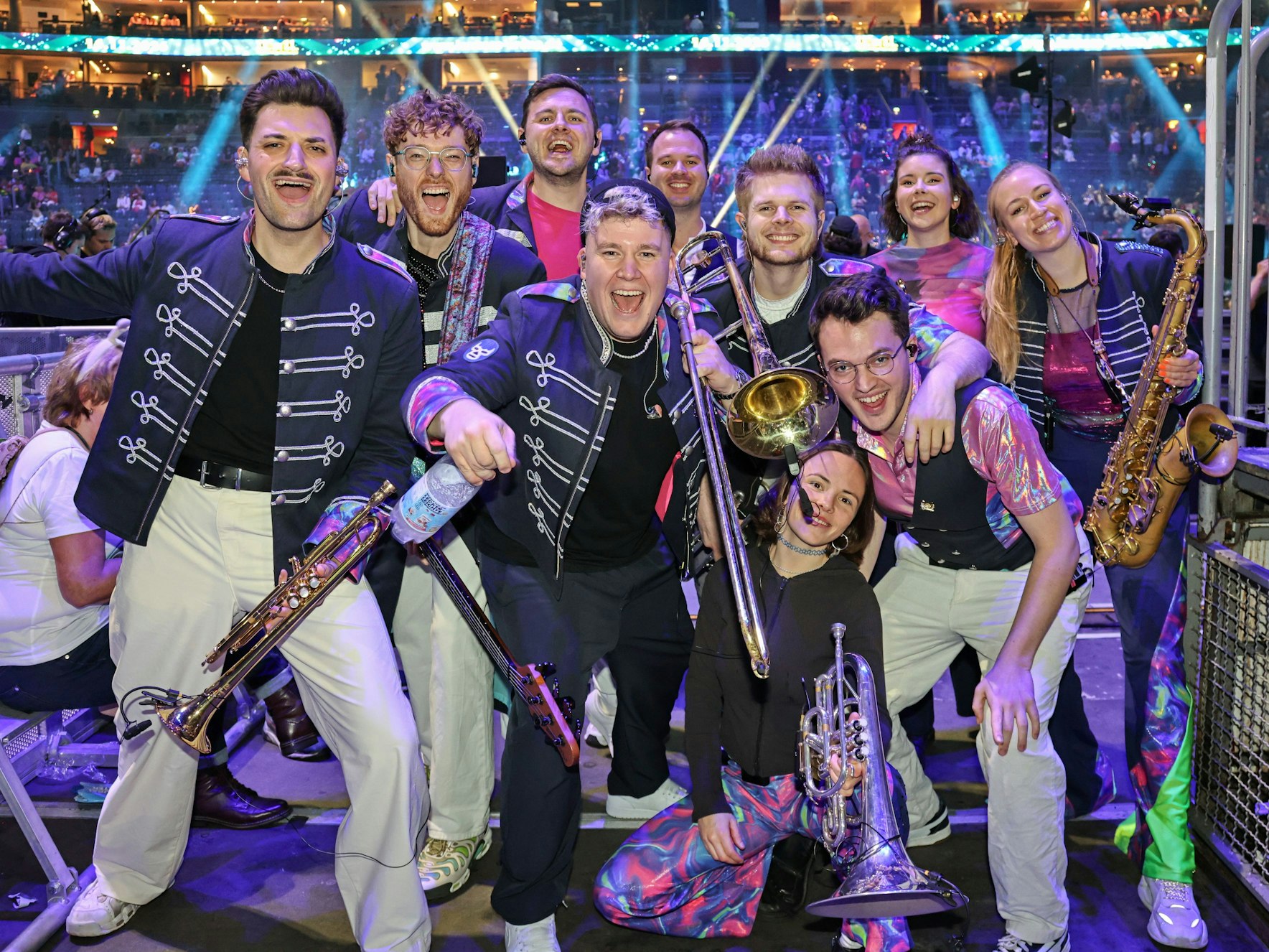 Die Band Druckluft vor dem Auftritt.