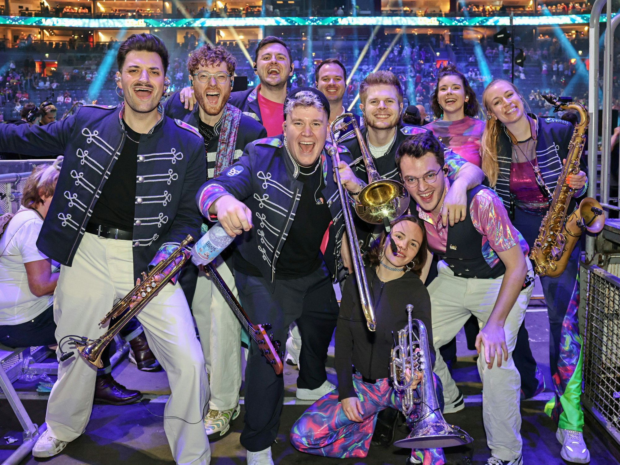 Die Band Druckluft vor dem Auftritt.