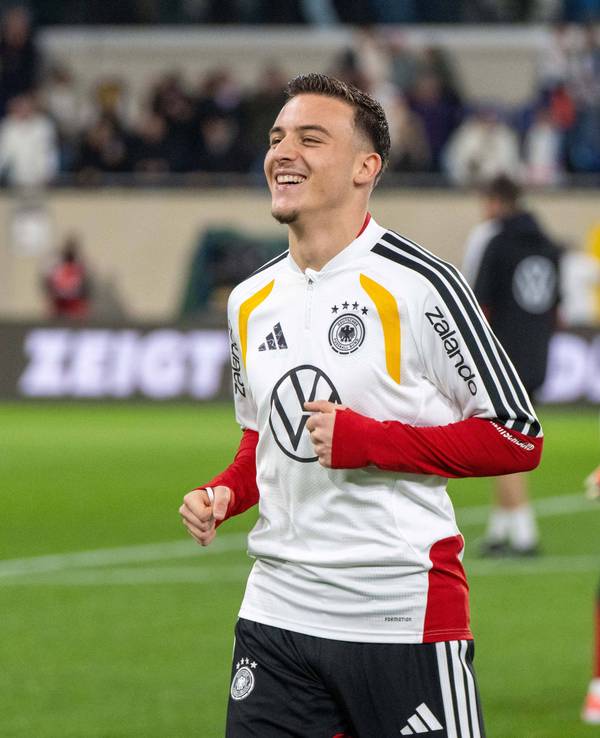 Said El Mala beim Deutschland-Training auf dem Platz.