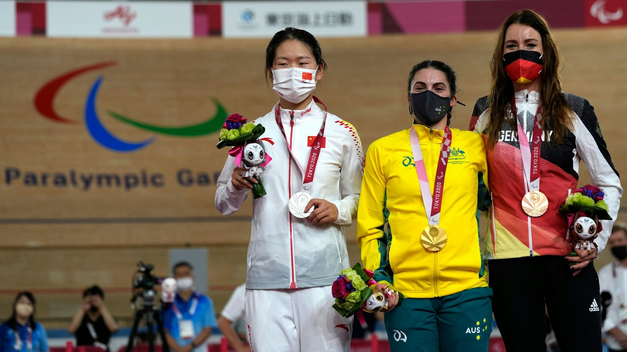 Gewann Gold in Tokio: Die Australierin Paige Greco (Mitte). (Archivfoto)