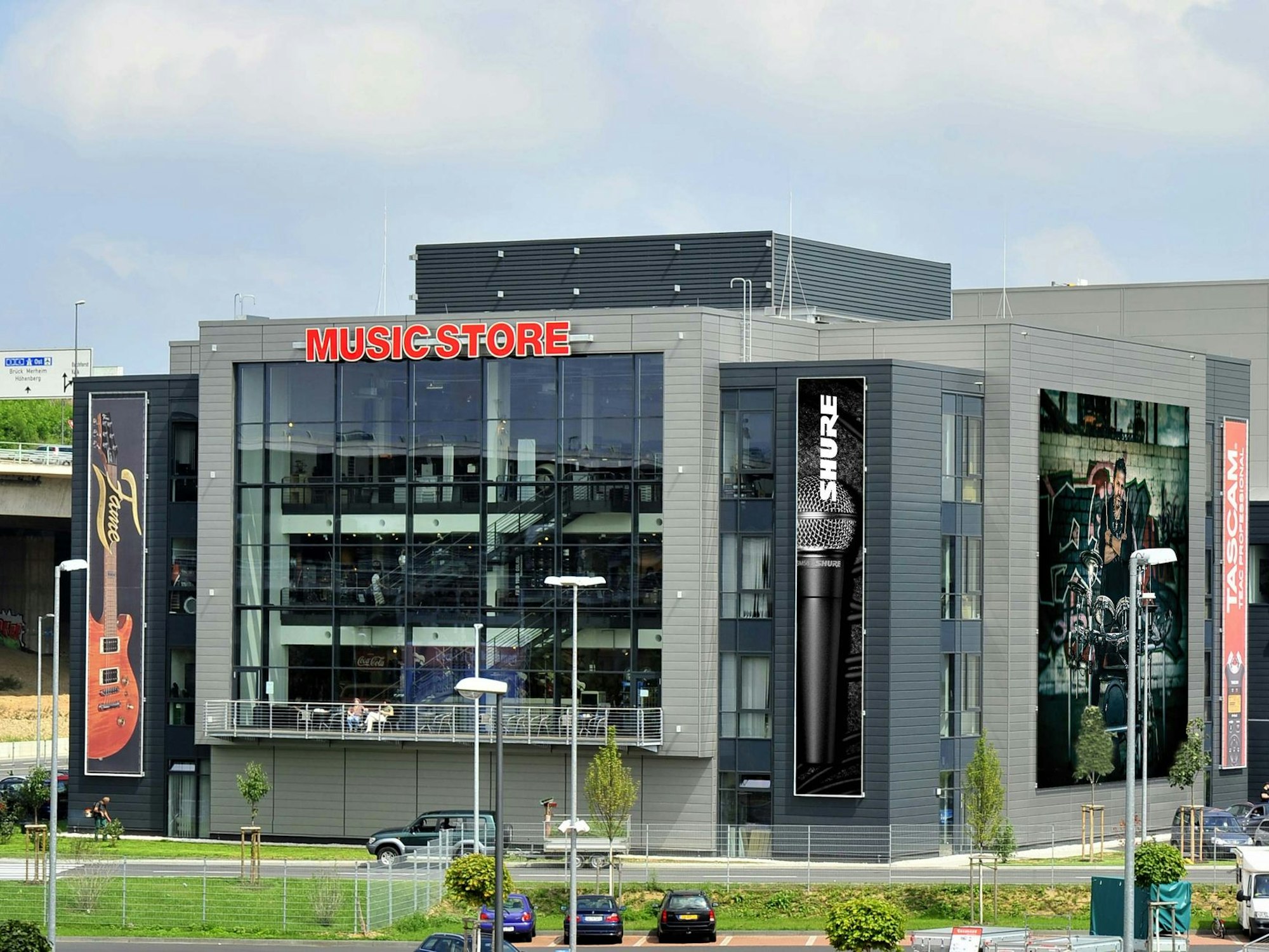 Blick auf den Music Store in Köln-Kalk.