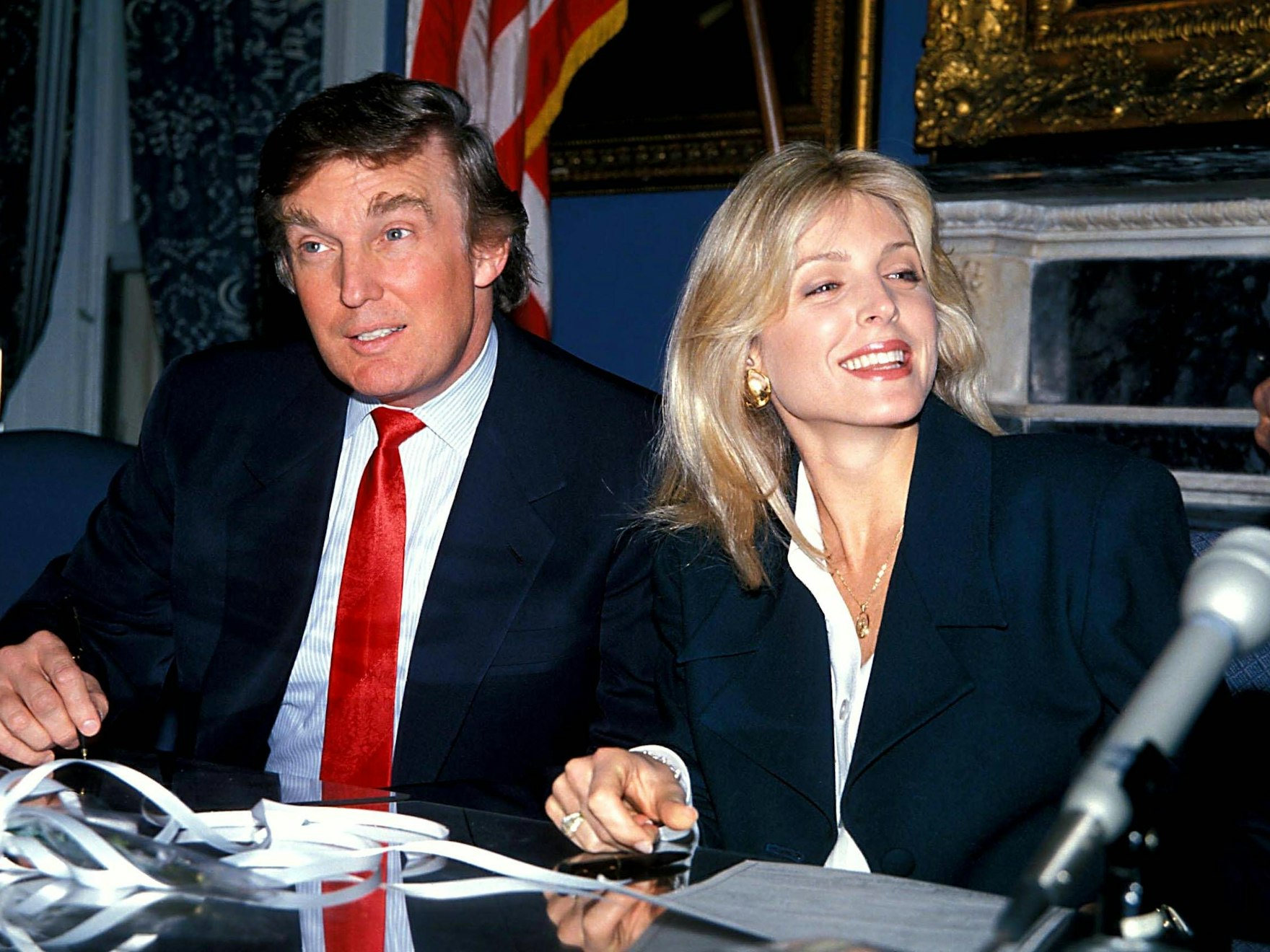 Donald Trump und Marla Maples im Jahr 1993: Die US-amerikanische Schauspielerin war bis 1999 mit dem späteren US-Präsidenten verheiratet.