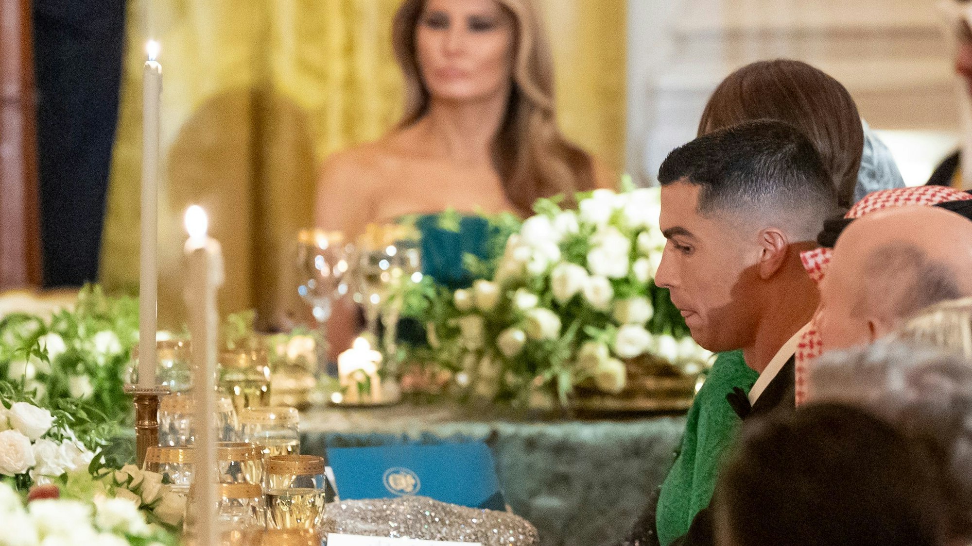 Cristiano Ronaldo (r.) war am Mittwoch im Weißen Haus zu Gast.