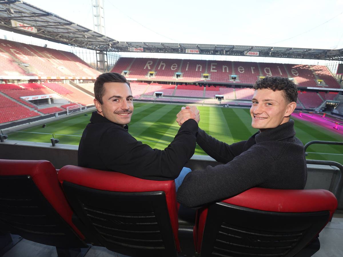Doppelinterview mit Maximilian Kammerer (Kölner Haie) und Eric Martel (1. FC Köln) am 20. November 2025 im Rhein-Energie-Stadion.