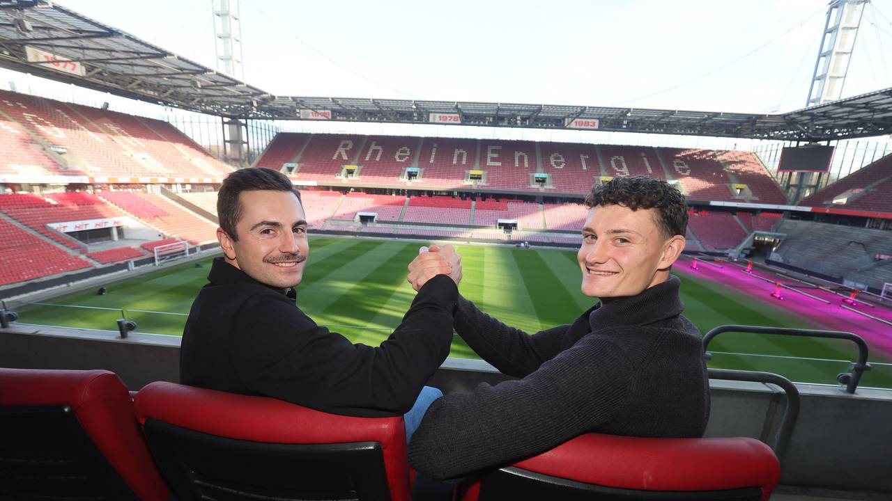 Doppelinterview mit Maximilian Kammerer (Kölner Haie) und Eric Martel (1. FC Köln) am 20. November 2025 im Rhein-Energie-Stadion.