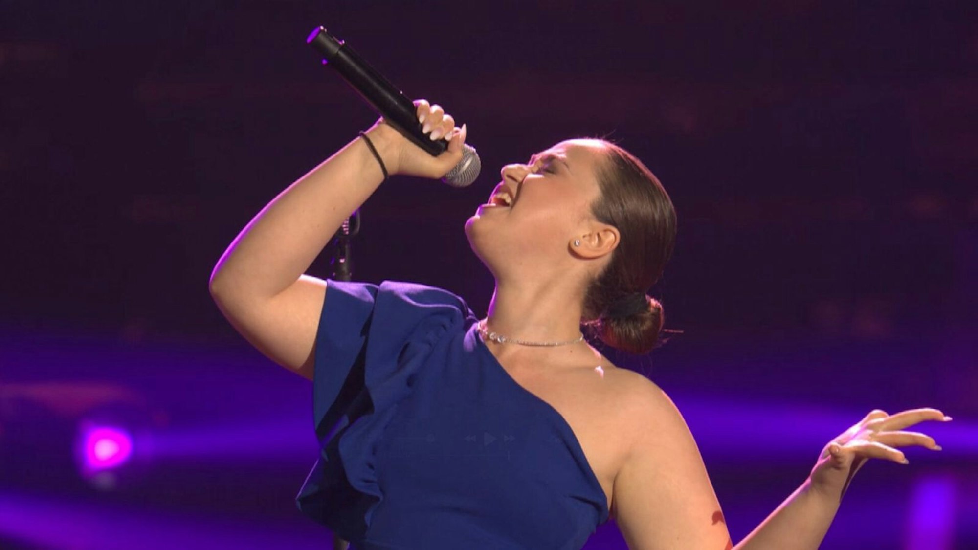 Tolle Performance, trotzdem rausgewählt: Nico-Schützling Tina Ruseva. (Bild: Joyn)