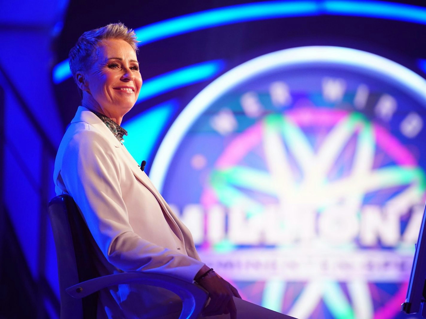 Gemeint war eine IQ-Sendung, in der sie ihn übertrumpft hatte. Diesmal war Jauch auf der sicheren Seite. (Bild: RTL / Stefan Gregorowius)