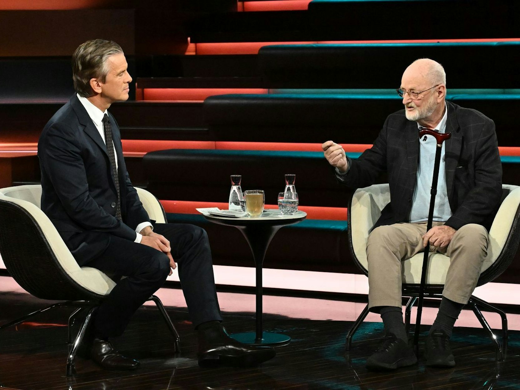 Autor Niklas Frank gab im Gespräch mit Lanz zu, dass er keinerlei Mitgefühl für seinen zum Tode verurteilten Vater empfinde. (Bild: ZDF / Cornelia Lehmann)