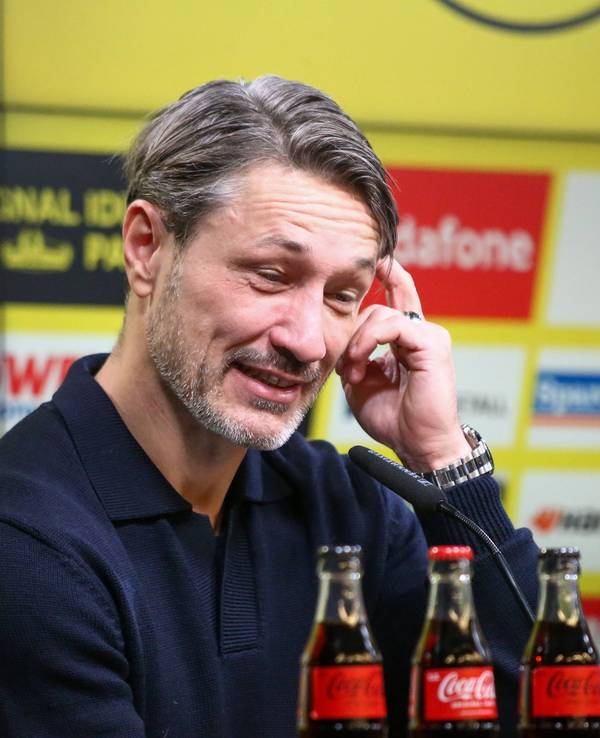 Niko Kovac auf der Pressekonferenz von Borussia Dortmund.