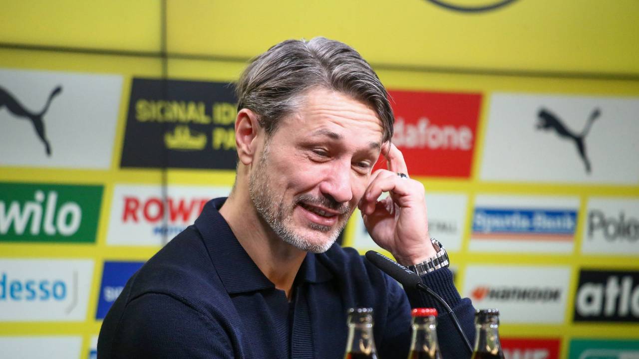 Niko Kovac auf der Pressekonferenz von Borussia Dortmund.