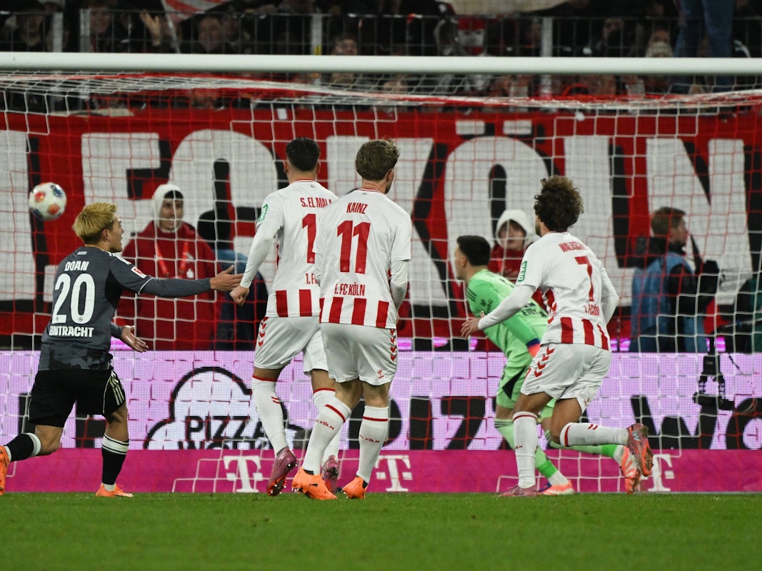 Tor für den 1. FC Köln gegen Eintracht Frankfurt.