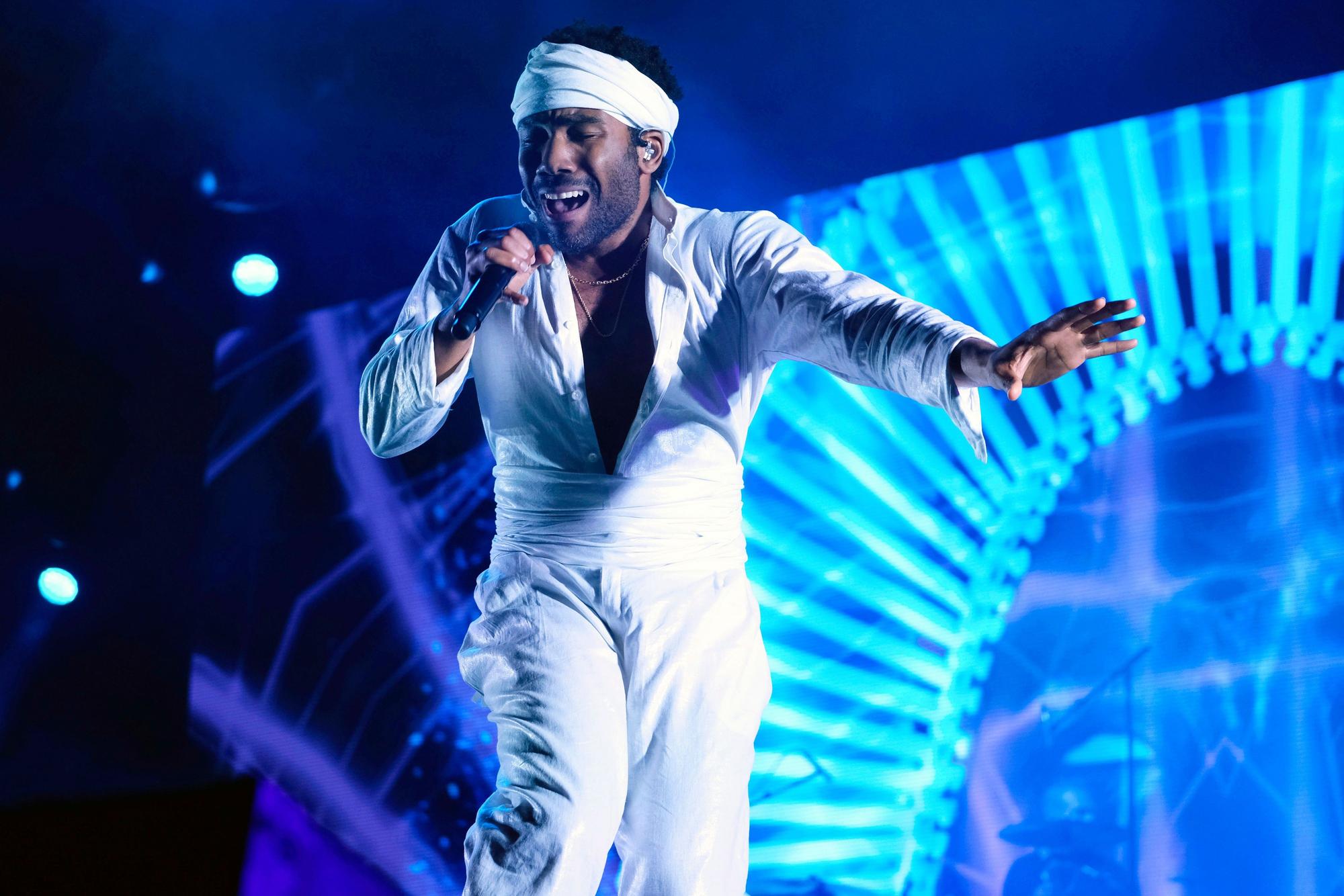 Der US-Schauspieler und Musiker Donald Glover (Childish Gambino) 2017 in New York (USA) während des Governors Ball Music Festivals.