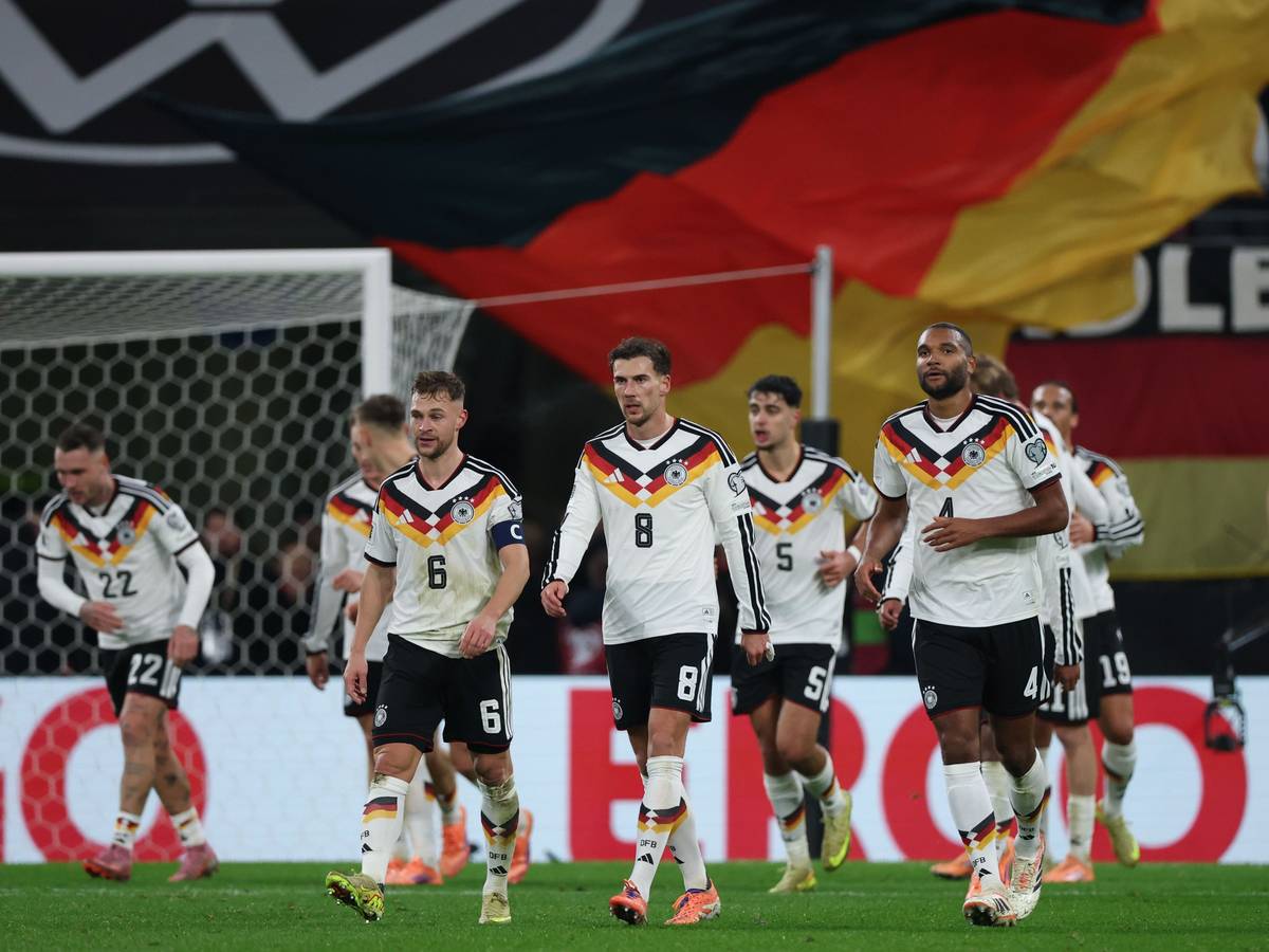 Die DFB-Stars jubeln über ein Tor.