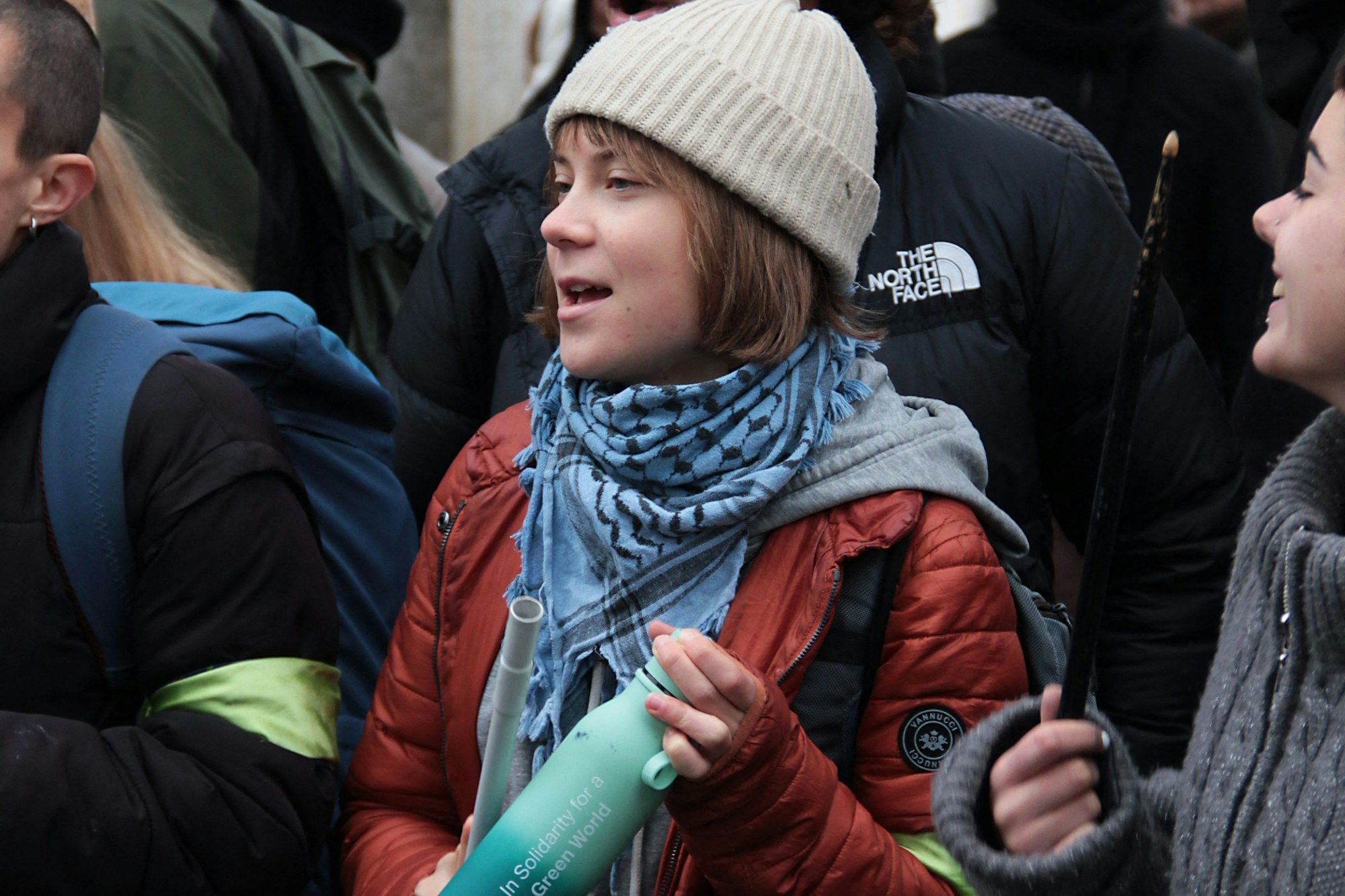 Greta Thunberg am 22. November bei der „Stop Ecocide“-Demo in Venedig, organisiert von Extinction Rebellion.
