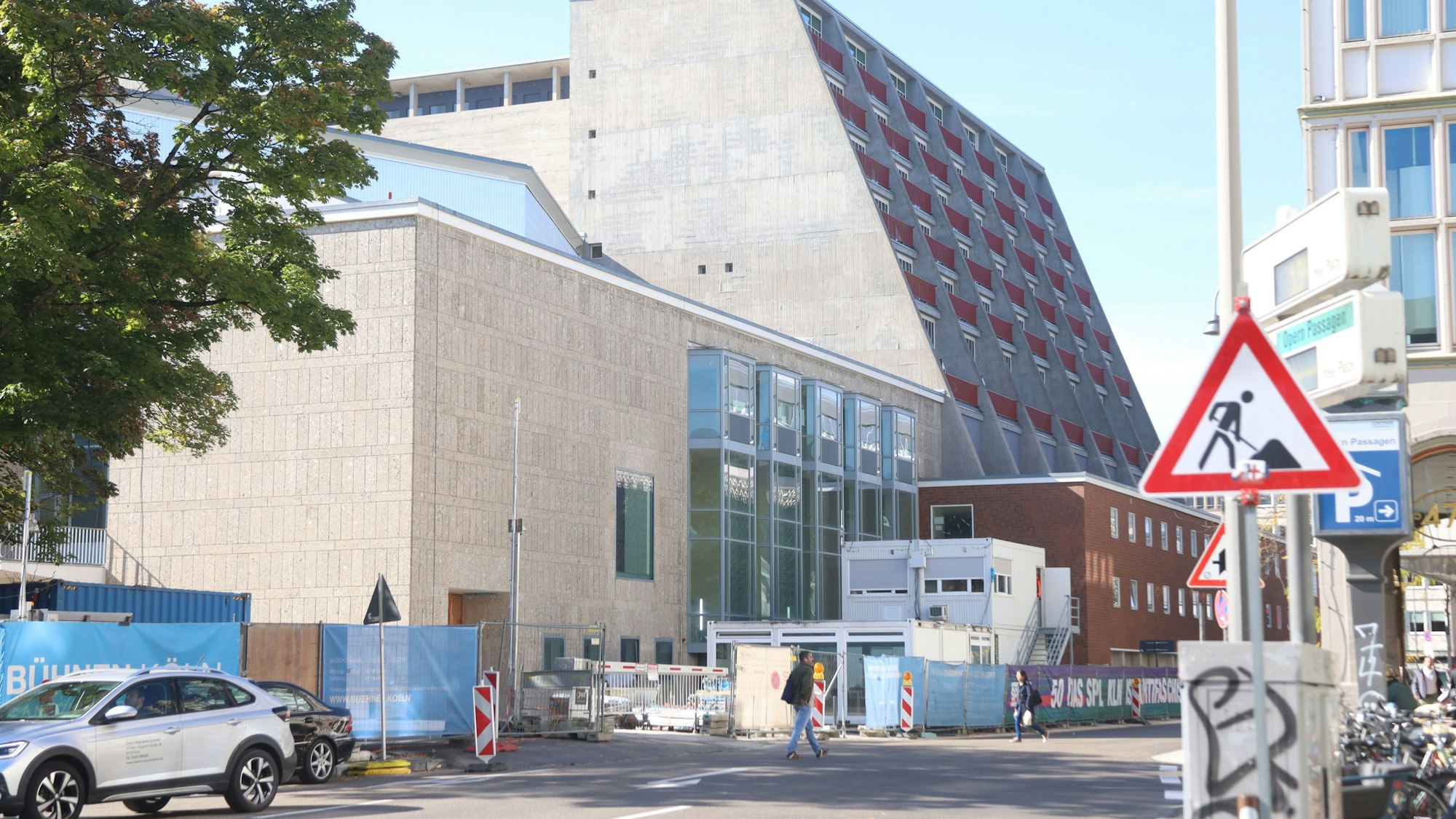 Die Baustelle der Bühnen am Offenbachplatz.