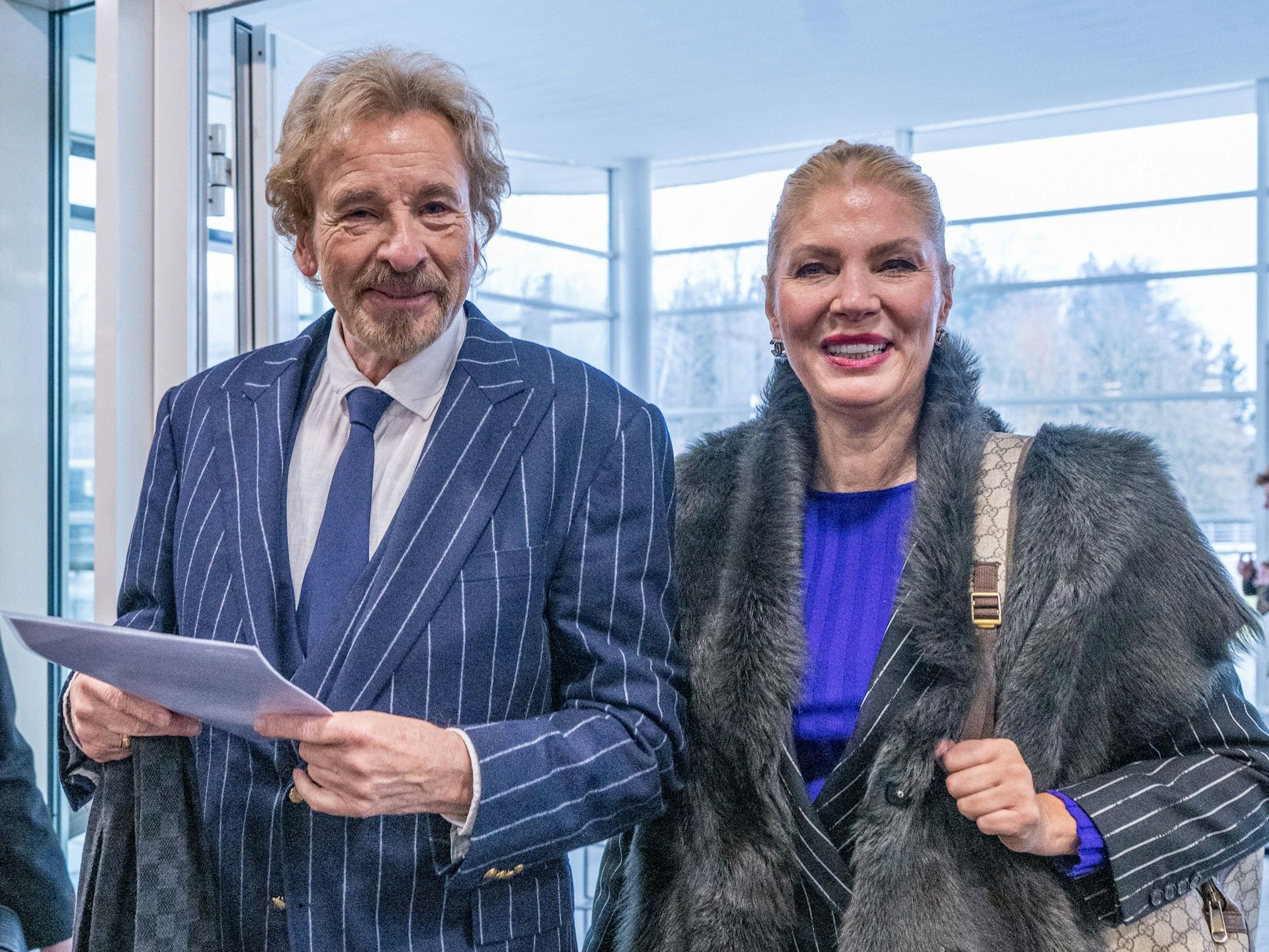 Thomas Gottschalk und seine Frau Karina kommen zur Verleihung des "Menschen in Europa"-Awards.