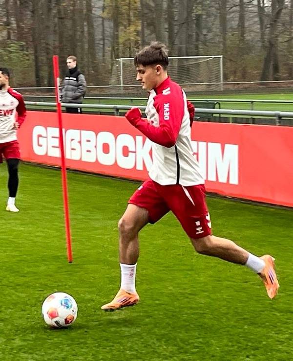 U21-Spieler Cenny Neumann trainierte am Mittwoch erstmals mit den Profis des 1. FC Köln.