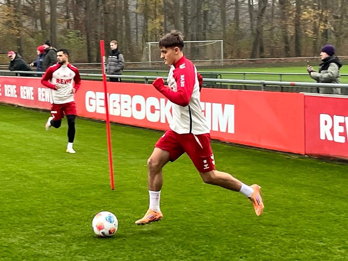 U21-Spieler Cenny Neumann trainierte am Mittwoch erstmals mit den Profis des 1. FC Köln.