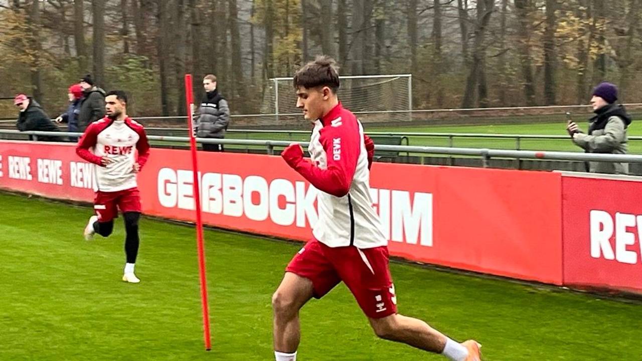 U21-Spieler Cenny Neumann trainierte am Mittwoch erstmals mit den Profis des 1. FC Köln.