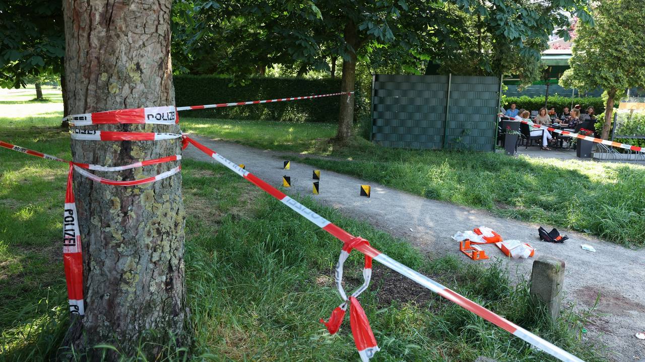 Die Polizei sicherte Spuren des Verbrechens im Böcking-Park.