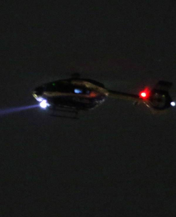 Ein Polizeihubschrauber im Einsatz (Symbolfoto)