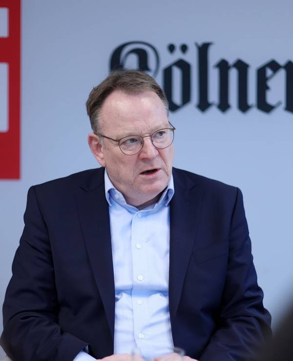 Kölns OB Torsten Burmester Ende November im Gespräch mit Leserinnen und Lesern der Redaktion von EXPRESS und „Kölner Stadt-Anzeiger“.