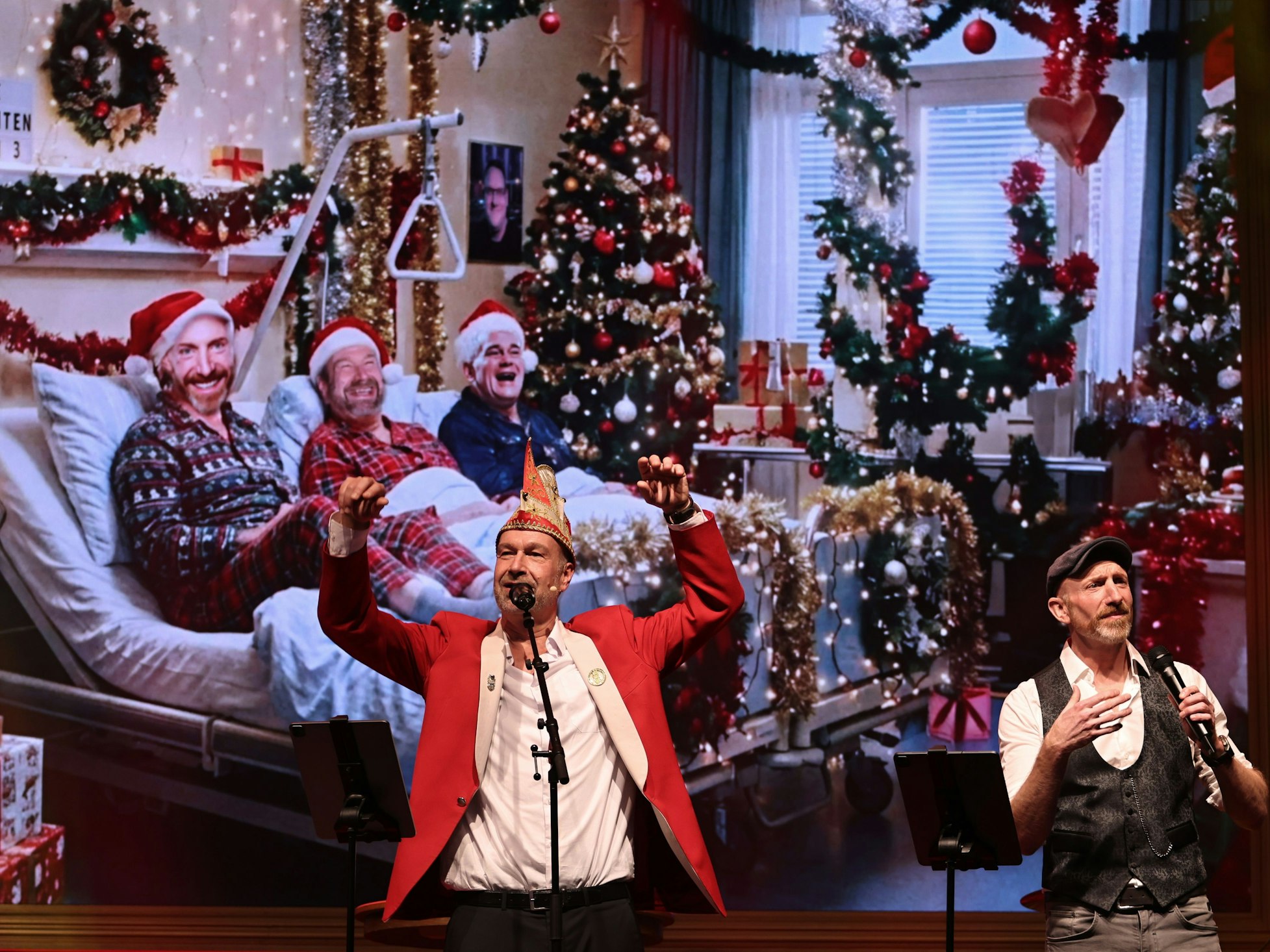 Szene aus der Herrengedeck-Weihnachtsshow.