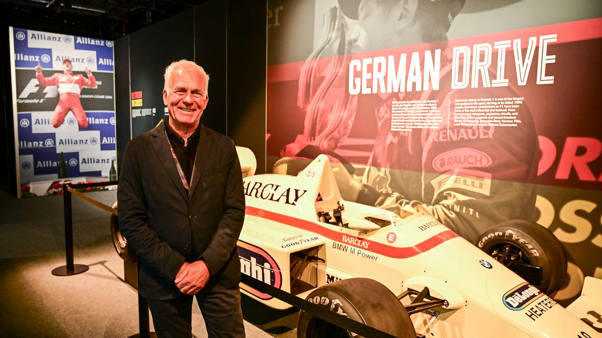 Der ehemalige Formel-1-Fahrer und Kommentator Christian Danner in der neuen Formel 1 Ausstellung im Obex, am Dienstag den 21. Oktober 2025 in Oberhausen.